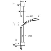 Душевой гарнитур  Hansgrohe Pulsify Select 105 3jet Relaxation 24160000 (хром) - Превью изображения №2 — Интернет-магазин Time-Shop