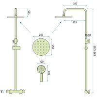 Душевая система  Rea Vincent Black REA-P6600 - Превью изображения №9 — Интернет-магазин Time-Shop