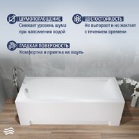 Ванна Lauter Amelia 140 21204040 (с каркасом и сифоном 21Y11022 белый) - Превью изображения №4 — Интернет-магазин Time-Shop