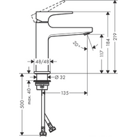 Смеситель Hansgrohe Metropol 32507340 (черный хром) - Превью изображения №3 — Интернет-магазин Time-Shop