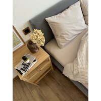 Евро комплект постельного белья Царство сновидений Вареный хлопок Бежевая полоса 150-0132 (евро, нав. 70x70) - Превью изображения №2 — Интернет-магазин Time-Shop