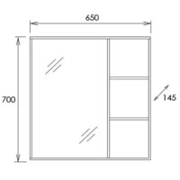  Onika Шкаф с зеркалом Девис 65.00У 206542 - Превью изображения №4 — Интернет-магазин Time-Shop