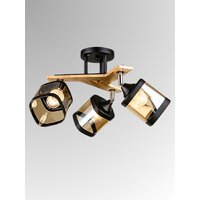 Люстра средней высоты Aitin Pro НПБ 02-3x60-101 N5292/3 (черный/дерево) - Превью изображения №2 — Интернет-магазин Time-Shop