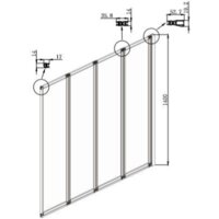 Стеклянная шторка для ванны Ambassador Bath Screens 16041111R 100 - Превью изображения №5 — Интернет-магазин Time-Shop