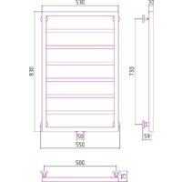 Полотенцесушитель Сунержа Канцлер 800x500 31-0254-8050 - Превью изображения №3 — Интернет-магазин Time-Shop