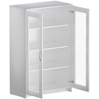 Тумба Mio Tesoro Сириус 2 двери со стеклом 78x123 2.02.03.390.1 (белый) - Превью изображения №2 — Интернет-магазин Time-Shop