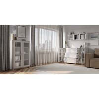 Тумба Mio Tesoro Сириус 2 двери со стеклом 78x123 2.02.03.390.1 (белый) - Превью изображения №5 — Интернет-магазин Time-Shop