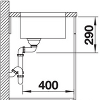 Кухонная мойка Blanco Andano 500-U (без клапана-автомата) - Превью изображения №3 — Интернет-магазин Time-Shop