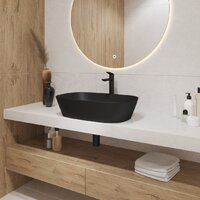 Умывальник Lauter 21393-60-A + клапан 21190W + сифон 21635W (белый матовый) - Превью изображения №6 — Интернет-магазин Time-Shop