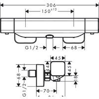 Смеситель Hansgrohe Ecostat E 15773000 - Превью изображения №2 — Интернет-магазин Time-Shop