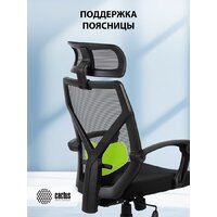 Офисное кресло CACTUS CS-MC414-BK (черный) - Превью изображения №10 — Интернет-магазин Time-Shop