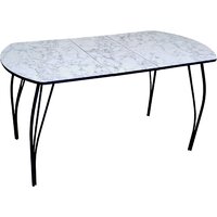 Кухонный стол Arvento Флок 3 раздвижной 110-140х70 (мрамор каррара) - Превью изображения №3 — Интернет-магазин Time-Shop