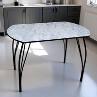 Кухонный стол Arvento Флок 3 раздвижной 110-140х70 (мрамор каррара) - Превью изображения №5 — Интернет-магазин Time-Shop