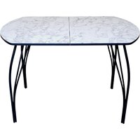 Кухонный стол Arvento Флок 3 раздвижной 110-140х70 (мрамор каррара) - Превью изображения №2 — Интернет-магазин Time-Shop