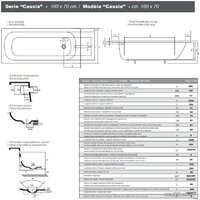Ванна Smavit Cassia Titanium 160x70 (без ножек) - Превью изображения №5 — Интернет-магазин Time-Shop