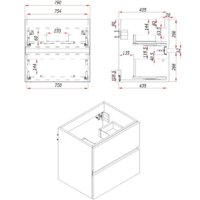  ЗОВ Тумба под умывальник Лира 80 L80MW0MWGVG (белый глянец) - Превью изображения №4 — Интернет-магазин Time-Shop