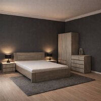 Кровать Поставымебель 165x207.7x99.9 КМС-Е-02 (дуб скандинавский) - Превью изображения №2 — Интернет-магазин Time-Shop