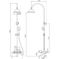 Душевая система  Gerhans K19020G - Превью изображения №3 — Интернет-магазин Time-Shop