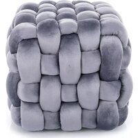 Пуфик Signal Faris Velvet (серый) - Превью изображения №2 — Интернет-магазин Time-Shop