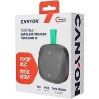 Беспроводная колонка Canyon Hexagon 10 (черный/зеленый) - Превью изображения №6 — Интернет-магазин Time-Shop