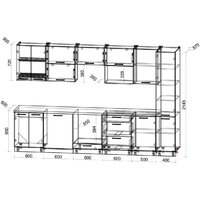 Готовая кухня Интерлиния Мила Gloss 3.3-ПМ2 (белый глянец/белый глянец/кастилло темный) - Превью изображения №5 — Интернет-магазин Time-Shop