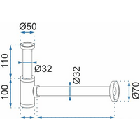 Сифон Rea Klik-Klak A5215 (черный матовый) - Превью изображения №6 — Интернет-магазин Time-Shop