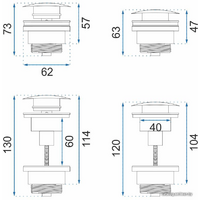 Сифон Rea Klik-Klak A5215 (черный матовый) - Превью изображения №5 — Интернет-магазин Time-Shop