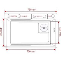 Кухонная мойка Diadonna DS7545B - Превью изображения №13 — Интернет-магазин Time-Shop