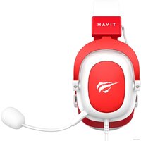 Наушники Havit Gamenote H2002d (белый/красный) - Превью изображения №3 — Интернет-магазин Time-Shop