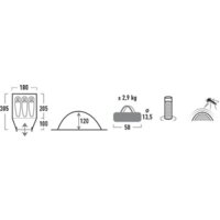 Треккинговая палатка High Peak Ontario 3 10171 (синий) - Превью изображения №8 — Интернет-магазин Time-Shop