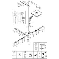 Душевая система  Grohe Tempesta System 250 Cube 26689001 - Превью изображения №5 — Интернет-магазин Time-Shop