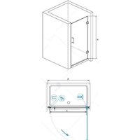 Душевая дверь RGW HO-011 60 (хром/прозрачное стекло) - Превью изображения №3 — Интернет-магазин Time-Shop