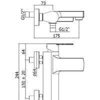 Смеситель Paffoni Tango TA023CR - Превью изображения №2 — Интернет-магазин Time-Shop
