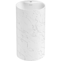 Wellsee Chalice Perfection 230626000 (отдельностоящий, с отверстием под смеситель, цвет матовый белый мрамор/глянцевый белый)