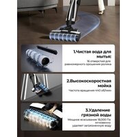 Вертикальный моющий пылесос Deerma DEM-VX100 - Превью изображения №8 — Интернет-магазин Time-Shop