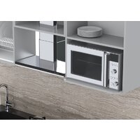 Готовая кухня Интерлиния Мила Лайт 2.2 ВТ (персидский жемчуг/антрацит/травертин серый) - Превью изображения №7 — Интернет-магазин Time-Shop