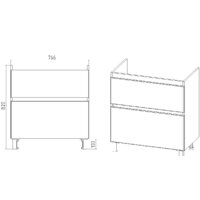  Viant Тумба под умывальник Марсель Como 80 VMAL80CO-T2Y - Превью изображения №4 — Интернет-магазин Time-Shop