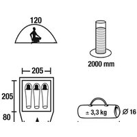 Кемпинговая палатка Green Glade Nida 3 - Превью изображения №2 — Интернет-магазин Time-Shop