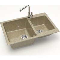 Кухонная мойка MARRBAXX Карельский камень модель 191/Q5 (песочный) - Превью изображения №2 — Интернет-магазин Time-Shop
