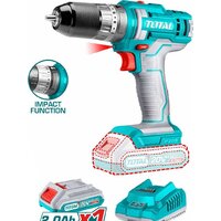 Ударная дрель-шуруповерт Total THKTHP11652 (с 1-м АКБ, кейс, набор оснастки) - Превью изображения №2 — Интернет-магазин Time-Shop