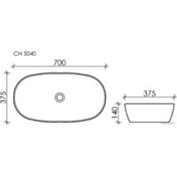 Умывальник Ceramica Nova Element CN5040 - Превью изображения №6 — Интернет-магазин Time-Shop
