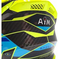 Мотошлем AIM RH855 Carbon Razor RH855R-DYB-L (L, желтый/синий) - Превью изображения №10 — Интернет-магазин Time-Shop