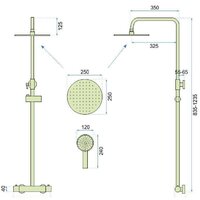 Душевая система  Rea Vincent Matt Gold REA-P6602 - Превью изображения №8 — Интернет-магазин Time-Shop