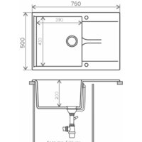 Кухонная мойка Polygran Gals 760 (опал 328) - Превью изображения №2 — Интернет-магазин Time-Shop