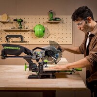 Торцовочная пила Greenworks GD24MS216 1501707UG (с 1-им АКБ) - Превью изображения №17 — Интернет-магазин Time-Shop
