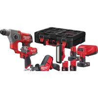 Milwaukee M12 FUEL M12FPP4C-624PEU (перфоратор, сабельная пила, шуруповерт, фонарь, 3 АКБ, кейс)