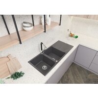 Кухонная мойка Deante Andante ZQN S213 (серый металлик) - Превью изображения №3 — Интернет-магазин Time-Shop