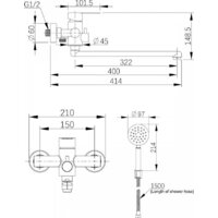Смеситель Agger A0721133 - Превью изображения №8 — Интернет-магазин Time-Shop