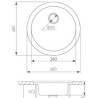 Кухонная мойка Zigmund & Shtain Kreis 480 (топленое молоко) - Превью изображения №2 — Интернет-магазин Time-Shop