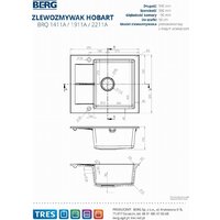 Кухонная мойка Berg Hobart BRQ2211A - Превью изображения №2 — Интернет-магазин Time-Shop